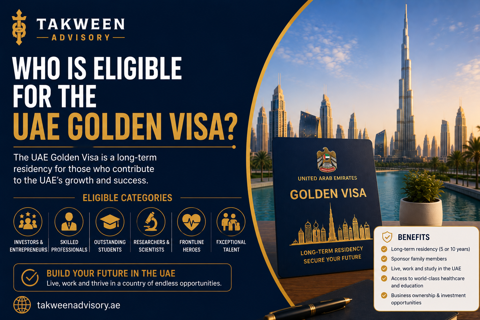 "Who is eligible for the UAE Golden Visa?"