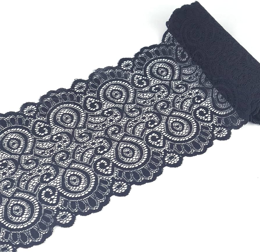 black lace trim to makes to clothing look unique.